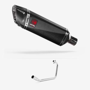 Lextek Carbon Fibre SP9C Gloss Exhaust System 300mm for Lexmoto ZSX125
