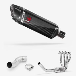 Lextek Carbon Fibre SP9C Gloss Exhaust System 300mm for Kawasaki Z900