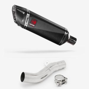 Lextek Carbon Fibre SP9C Gloss Exhaust 300mm with Link Pipe for Honda CB500 F/X (13-20)