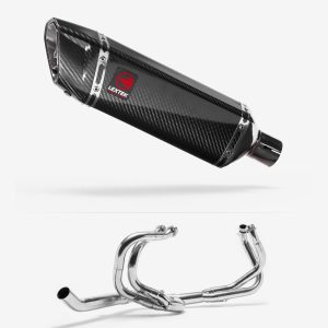 Lextek Carbon Fibre SP9C Gloss Exhaust System 300mm for Honda VFR 800 (98-01)
