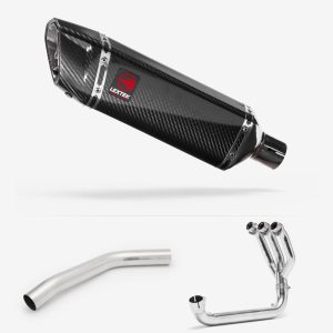 Lextek Carbon Fibre SP9C Gloss Exhaust System 300mm for Triumph Tiger 800 (10-21)