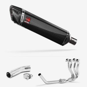 Lextek Carbon Fibre SP7C Gloss Exhaust System 400mm for Suzuki GSXR 600/750 (11-24)