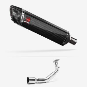 Lextek Carbon Fibre SP7C Gloss Exhaust System 400mm for Lexmoto Milano 125