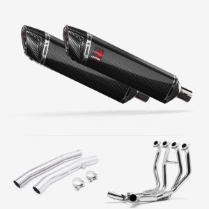 Lextek Carbon Fibre SP7C Gloss Exhaust 400mm with Link Pipes for Suzuki GSX 1300 R Hayabusa (99-07)