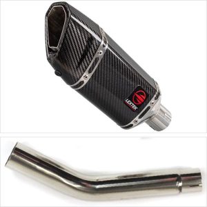 Lextek Carbon Fibre SP11C Gloss Exhaust 200mm with Link Pipe for Honda CB600F Hornet (07-12)