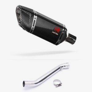 Lextek Carbon Fibre SP11C Gloss Exhaust 200mm with Link Pipe for Kawasaki ZX-10R Ninja (11-16)