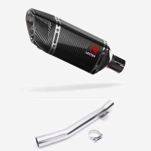 Lextek Carbon Fibre SP11C Gloss Exhaust 200mm with Link Pipe for Suzuki GSF 600 Bandit (95-06)