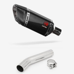 Lextek Carbon Fibre SP11C Gloss Exhaust 200mm with Link Pipe for Honda CB1300 (03-14)