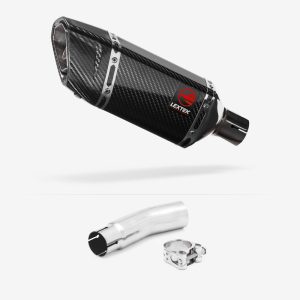 Lextek Carbon Fibre SP11C Gloss Exhaust 200mm with Link Pipe for SUZUKI SFV 650 Gladius (09-15)