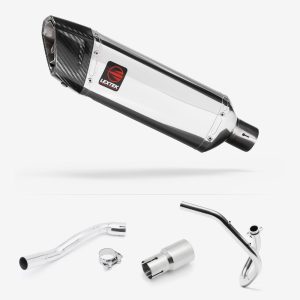 Lextek Stainless Steel SP4 Polished Exhaust System 300mm for Pulse XF250GY (06-15)
