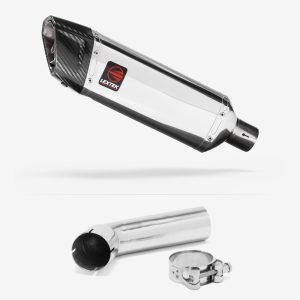 Lextek Stainless Steel SP4 Polished Exhaust 300mm with Link Pipe for Suzuki DL1050 V-Strom (20- )