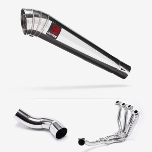 Lextek Stainless Steel MP4 Megaphone Exhaust System 300mm for Kawasaki Z900 (20-24)