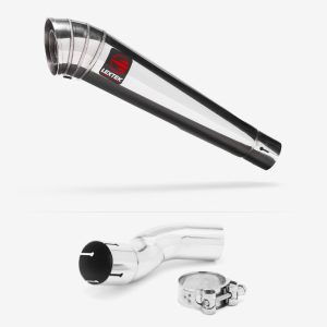 Lextek Stainless Steel MP4 Megaphone Exhaust 300mm with Link Pipe for Kawasaki Z H2 (20-23)