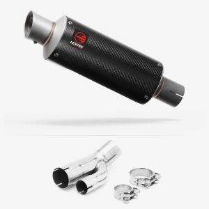 Lextek Carbon Fibre GP8C GP Stubby Exhaust 240mm with Link Pipe for BMW S1000R 2017-2020