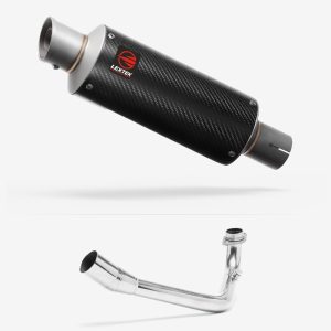 Lextek Carbon Fibre GP8C GP Stubby Exhaust System 240mm for Lexmoto Pegasus 300