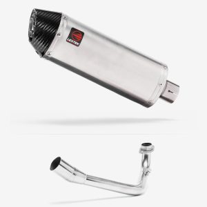 Lextek Stainless Steel RP2 Gloss Oval Exhaust System 300mm for Lexmoto Pegasus 300
