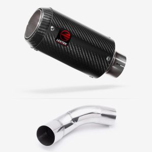 Lextek Carbon Fibre CP8C Exhaust 150mm with Link Pipe for Kawasaki Z900 (20-23)