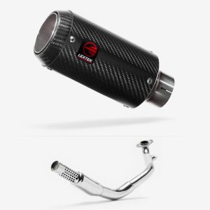Lextek Carbon Fibre CP8C Exhaust System 150mm for Lexmoto Enigma 125
