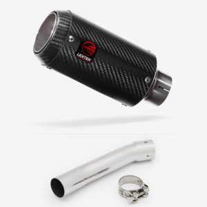 Lextek Carbon Fibre CP8C Exhaust 150mm with Link Pipe for Suzuki SV650 (99-02)