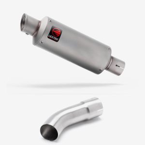 Lextek Stainless Steel GP1 Matt GP Stubby Exhaust 240mm with Link Pipe
