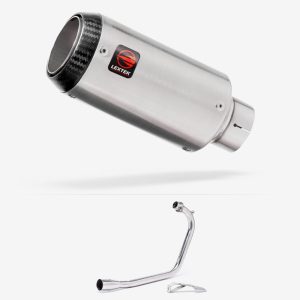 Lextek Matt Stainless Steel CP1 Exhaust System 150mm for Lexmoto ZSB 125