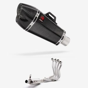 Lextek Carbon Fibre XP13C Low Level Exhaust System for Suzuki GSX-S 1000/GT/KATANA 2015-2024