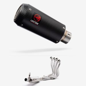 Lextek Carbon Fibre CP9C Low Level Exhaust System for Suzuki GSX-S 1000/GT/KATANA 2015-2024