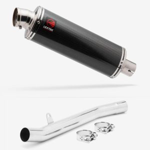 Lextek Stainless Steel OP8C Matt Exhaust 350mm with Link Pipe for Suzuki GSF1200 Bandit (96-06)