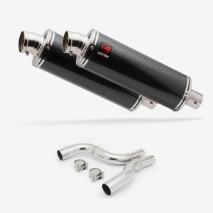 Lextek Stainless Steel OP8C Matt Exhaust 350mm with Link Pipe