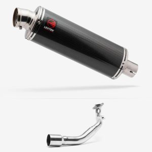 Lextek Stainless Steel OP8C Matt Exhaust System 350mm for Lexmoto Milano 125