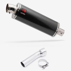 Lextek Stainless Steel OP8C Matt Exhaust 350mm with Link Pipe for BMW R 1250 GS (18-19)