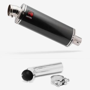 Lextek Stainless Steel OP8C Matt Exhaust 350mm with Link Pipe for Suzuki DL1000 V-Strom (14-19)