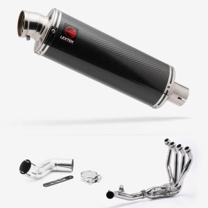 Lextek Stainless Steel OP8C Matt Exhaust System 350mm for Kawasaki Ninja 1000SX (20- )