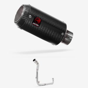 Lextek Carbon Fibre CP8C Single Under Seat Exhaust System for HONDA MSX Grom 125 (13-16)