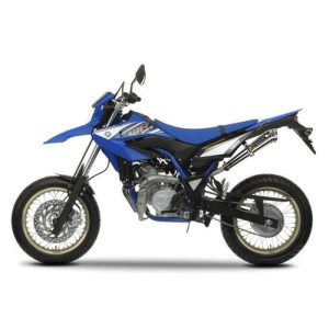 Lextek Stainless Steel MP4 Megaphone Exhaust 300mm with Link Pipe for Yamaha WR 125 R X (09-16)