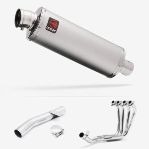 Lextek Stainless Steel OP1 Matt Exhaust System 350mm for Yamaha FZS 600 Fazer (97-03)