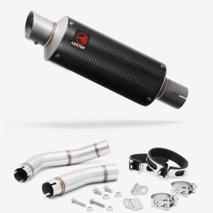 Lextek Carbon Fibre GP8C GP Stubby Exhaust 240mm with Link Pipe for Yamaha YZF R1 (09-14)