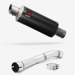 Lextek Carbon Fibre GP8C GP Stubby Exhaust 240mm with Link Pipe for Yamaha YZF R1 (99-01)