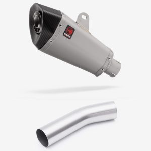 Lextek Stainless Steel XP10 Matt Exhaust 210mm with Link Pipe for Kawasaki ZX-10R Ninja (08-10)