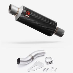 Lextek Carbon Fibre GP8C GP Stubby Exhaust 240mm Low Level with Link Pipe