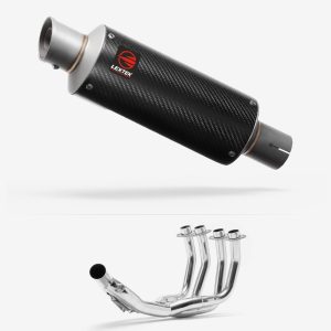 Lextek Carbon Fibre GP8C GP Stubby Exhaust System 240mm for Yamaha XJ6 Diversion (09-16)