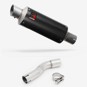 Lextek Carbon Fibre GP8C GP Stubby Exhaust 240mm with Link Pipe for Honda CMX500 Rebel (17-19)