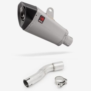 Lextek Stainless Steel XP10 Matt Exhaust 210mm with Link Pipe for Honda CMX500 Rebel (17-19)