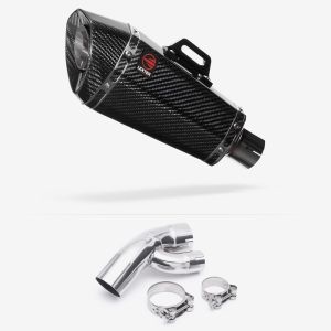 Lextek Carbon Fibre XP8C Exhaust 210mm with Link Pipe for BMW S1000 XR (15-19)