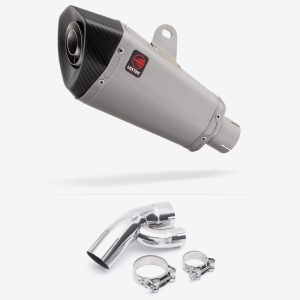 Lextek Stainless Steel XP10 Matt Exhaust 210mm with Link Pipe for BMW S1000 XR (15-19)