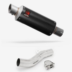 Lextek Carbon Fibre GP8C GP Stubby Exhaust 240mm with Link Pipe for Honda CB500 F/X (13-20)