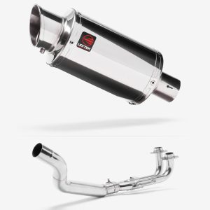 Lextek Stainless Steel YP4 Stubby Exhaust System 200mm for Yamaha T-Max 500 (01-11)