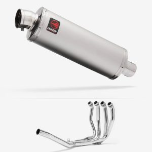 Lextek Stainless Steel OP1 Matt Exhaust System 350mm for Suzuki GSX 1300 R Hayabusa (99-07)