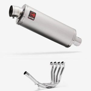 Lextek Stainless Steel OP1 Matt Exhaust System 350mm for Suzuki GSXR 1000 (01-06)