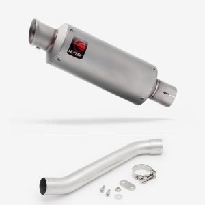 Lextek Stainless Steel GP1 Matt GP Stubby Exhaust 240mm with Link Pipes
